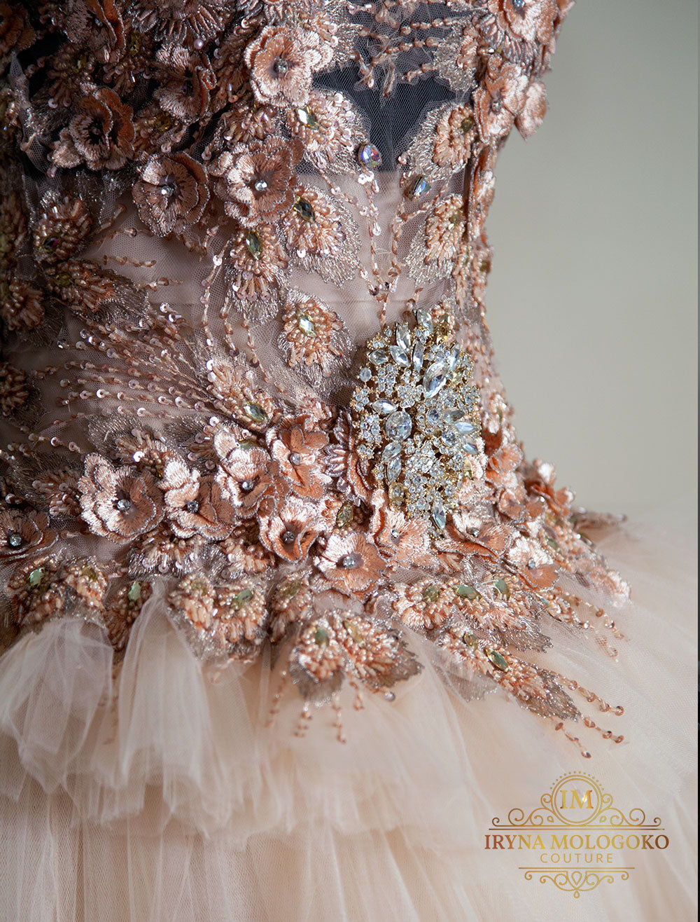 Golden Bridal Couture One-Of-A-Kind Top - Mologoko Couture