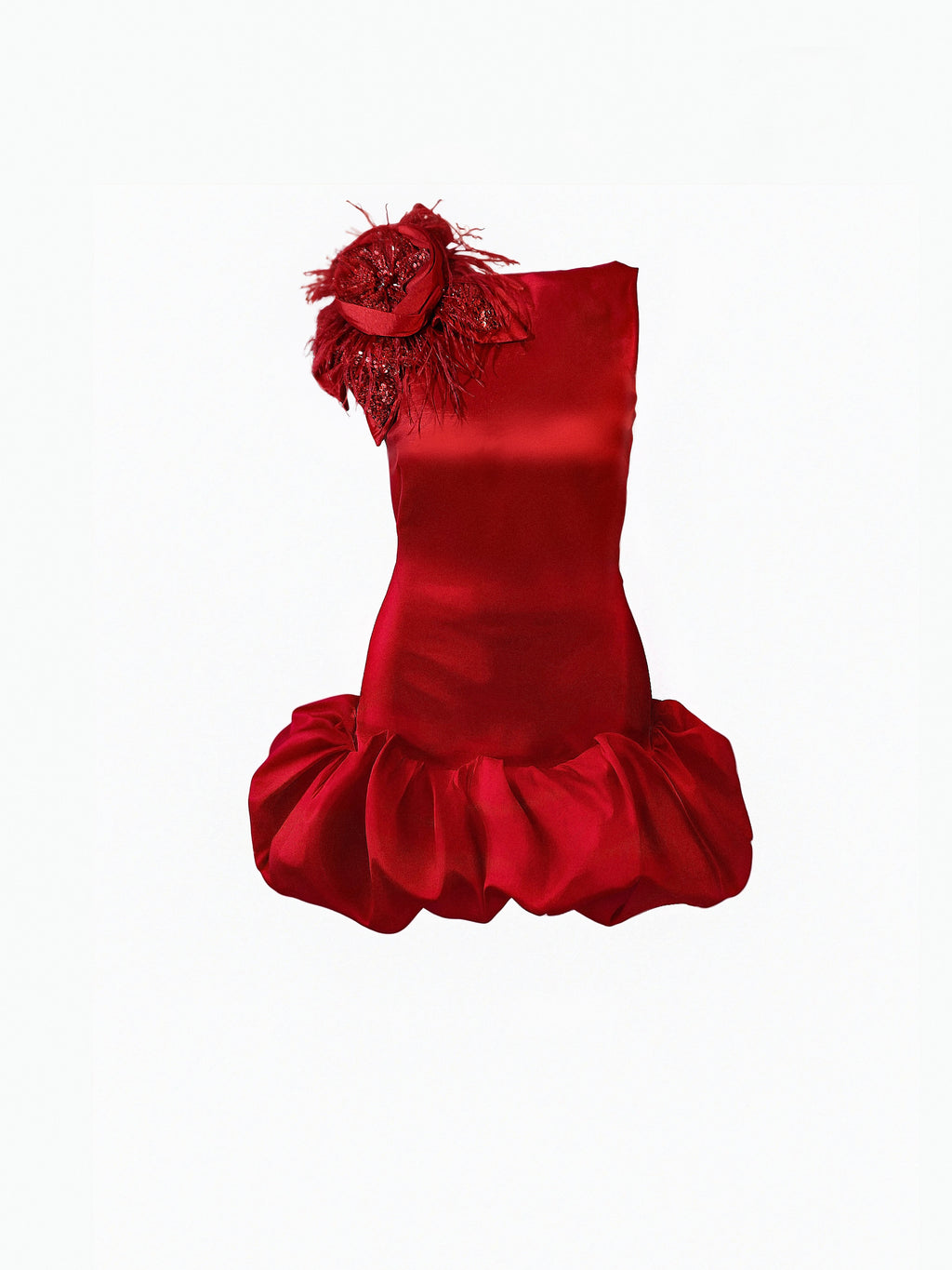 Margot Taffeta Dropwaist Mini Dress