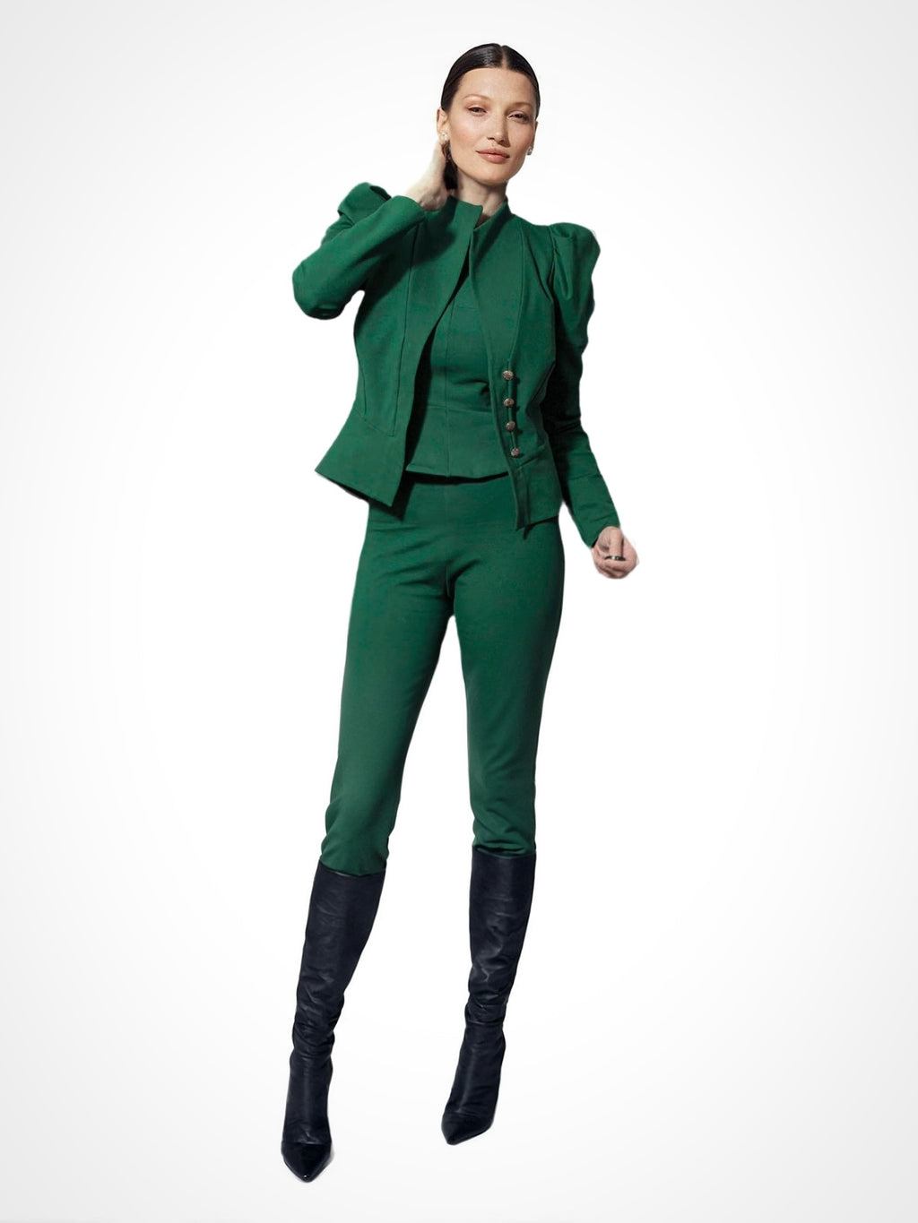 Heavy Knit Gadot Sleeves Jacket - Mologoko Couture