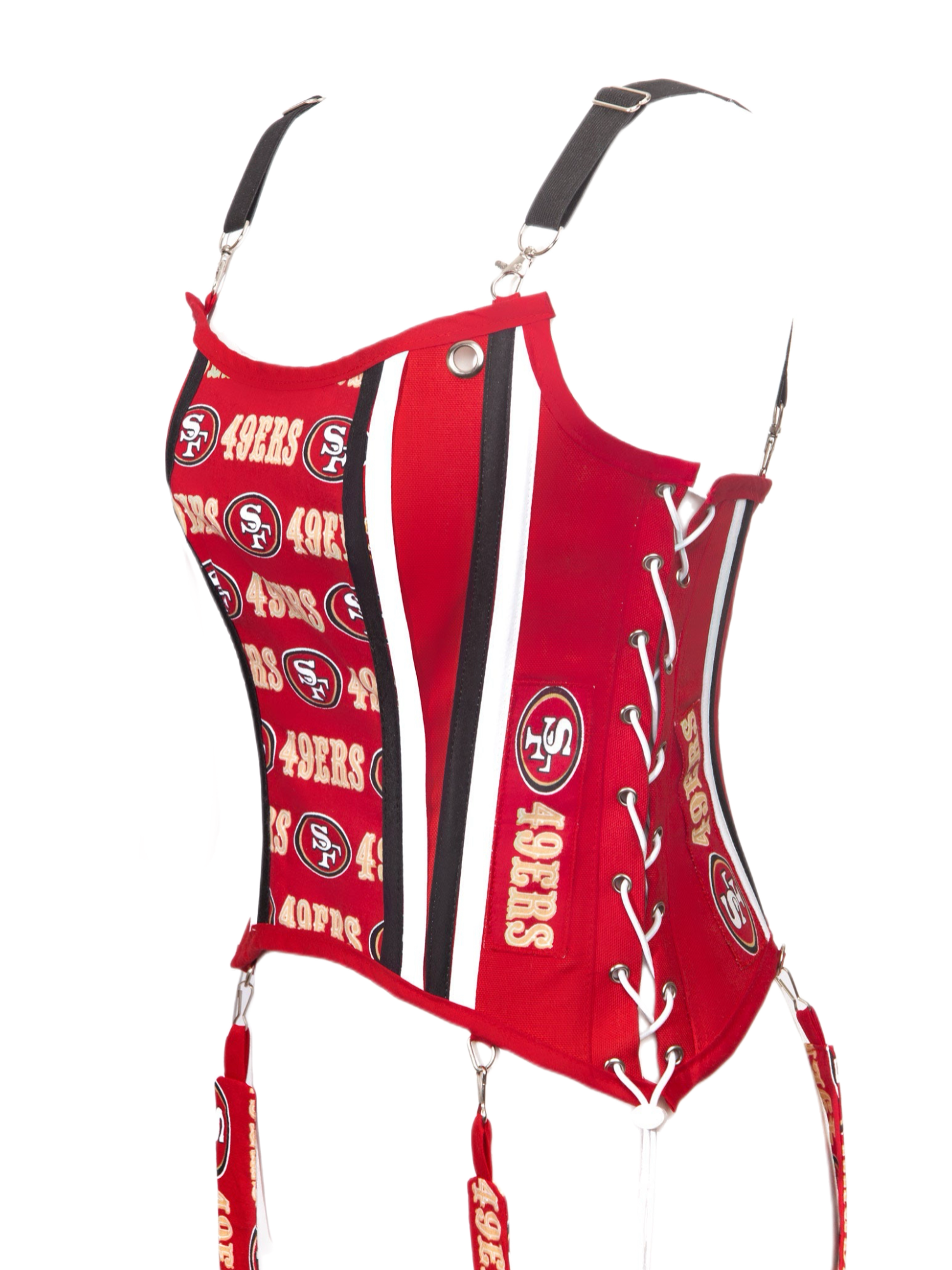 San Francisco 49-ers Football Team Corset Bustier Top