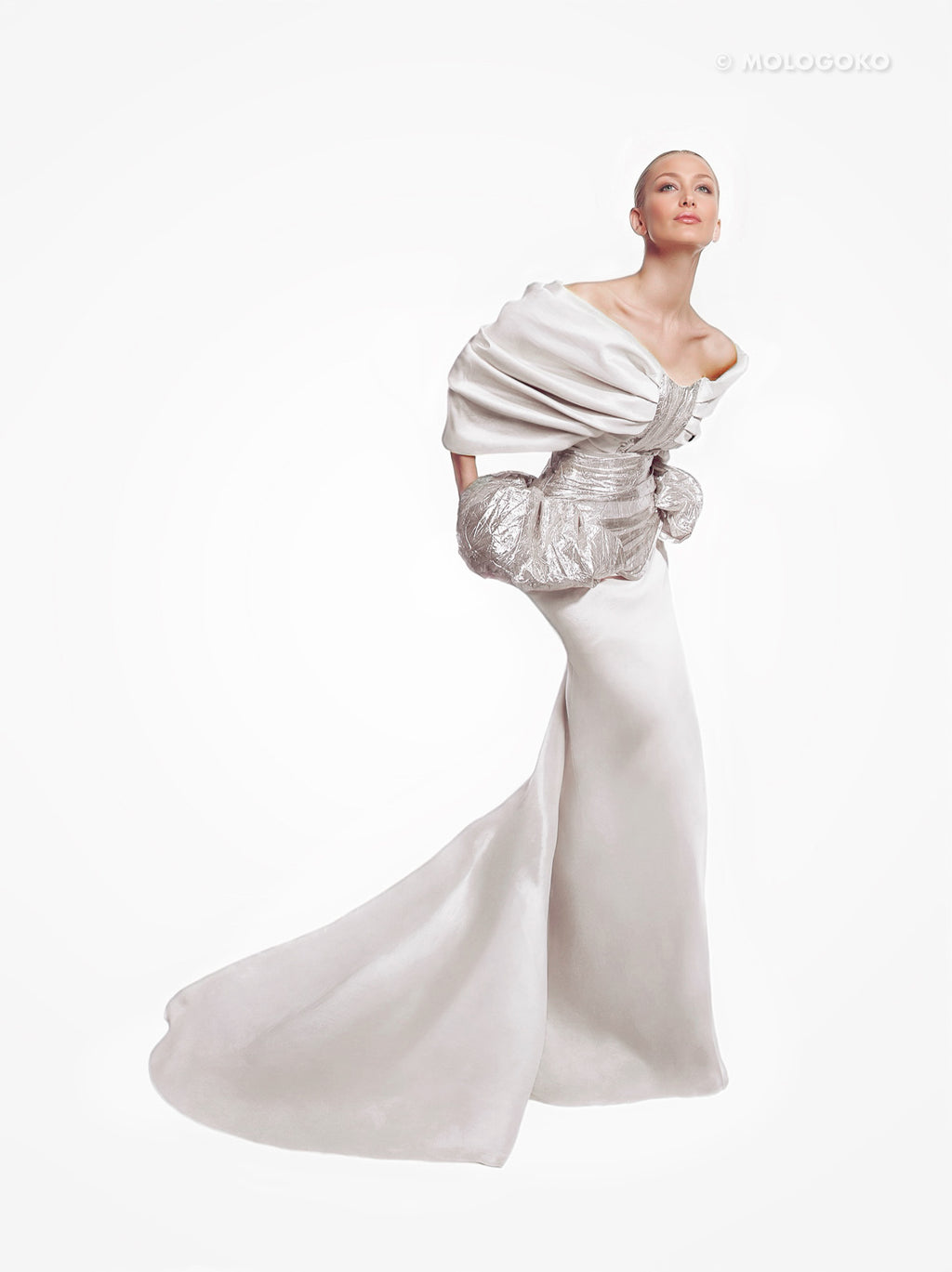 Gisele Gown 3-Part Set - custom made red carpet wedding dresses in USA