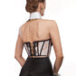 The Chapel Window Bustier White Lace - Mologoko Couture