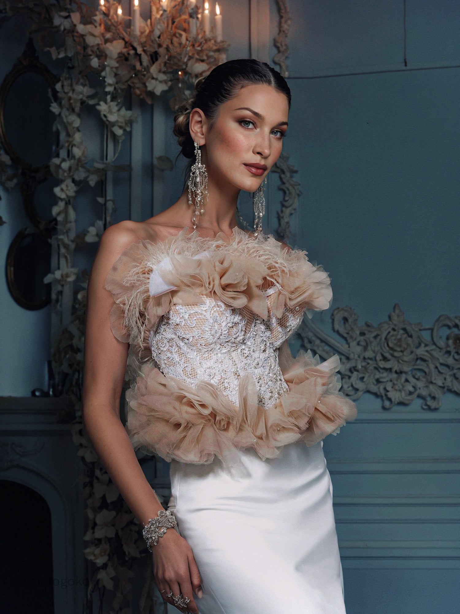 White Swan Red Carpet Style Wedding Corset - Mologoko Couture