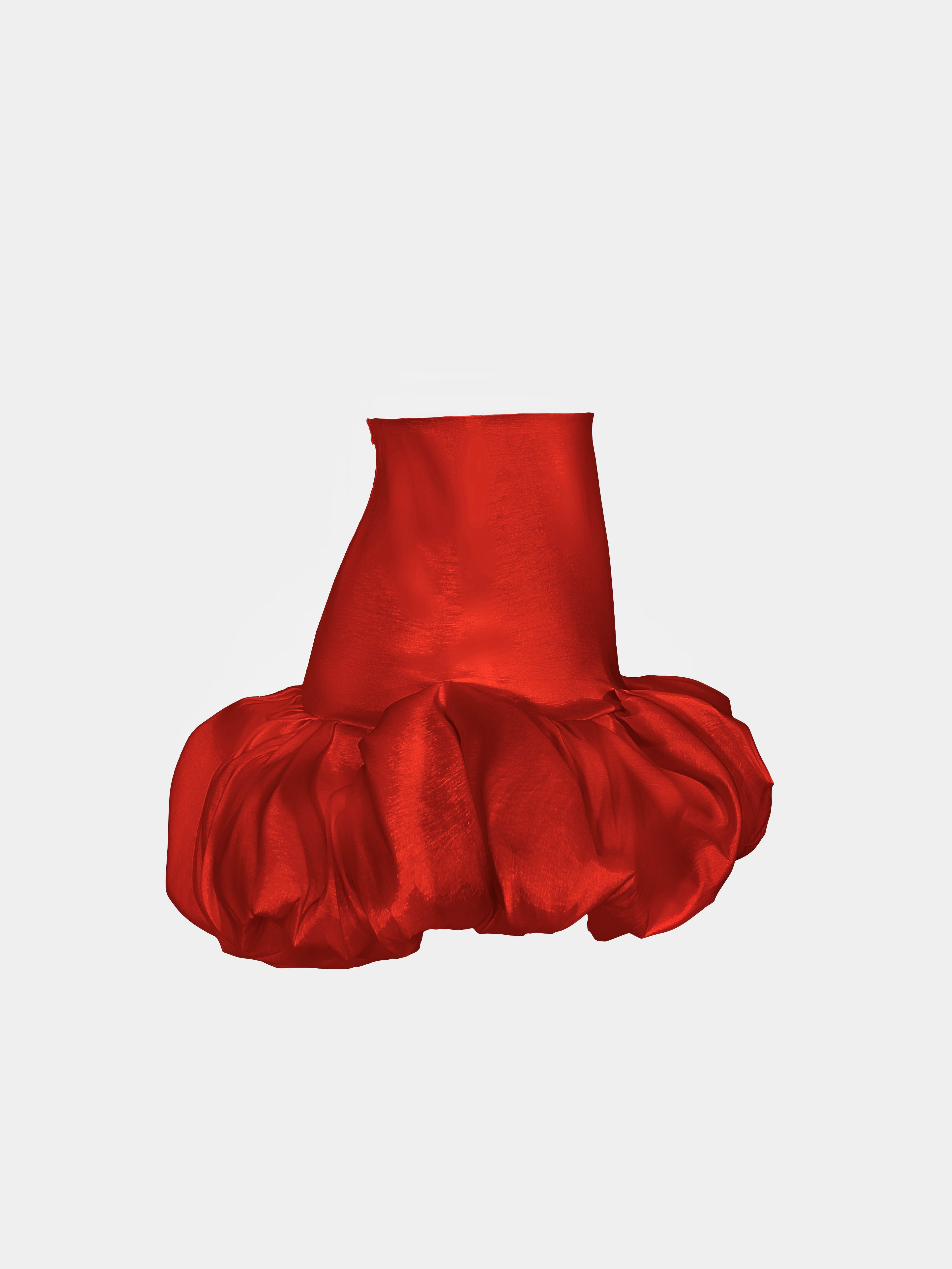 Bubble Mini Taffeta Skirt