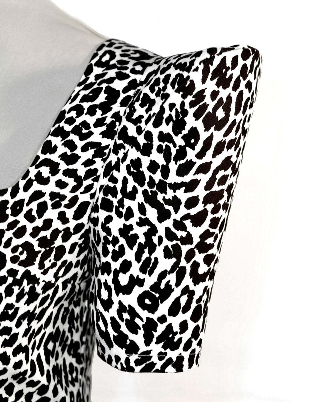 Leopard Stretch Cotton Twill Corseted To with Sleeves - custom. made fashion