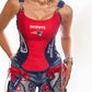 New England Patriots Football Team Corset Top