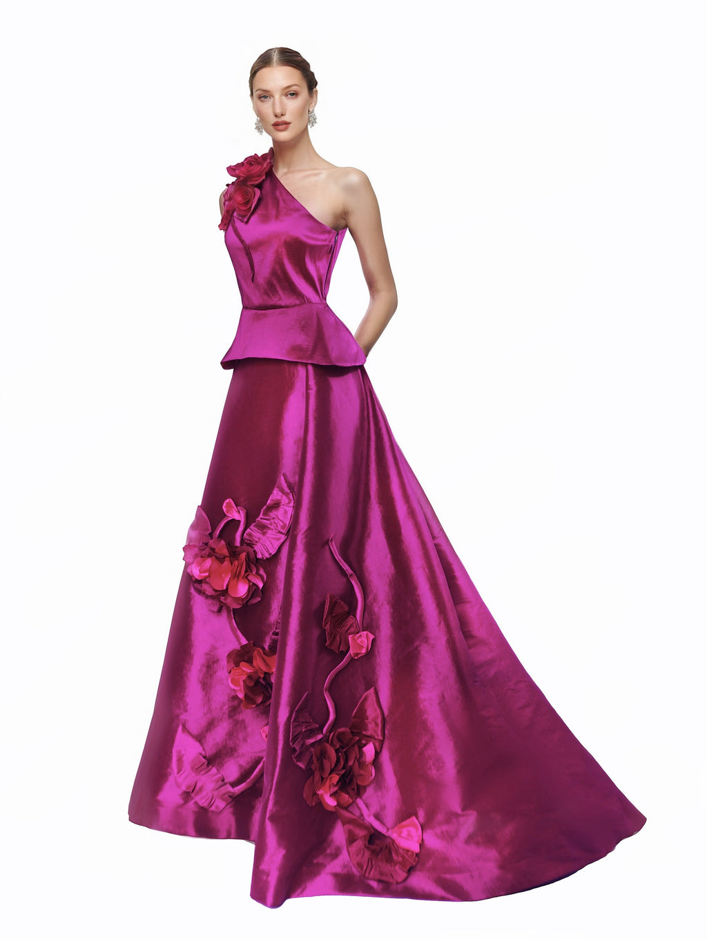 Viviana 3d Flowers Ball Gown Set - Mologoko Couture