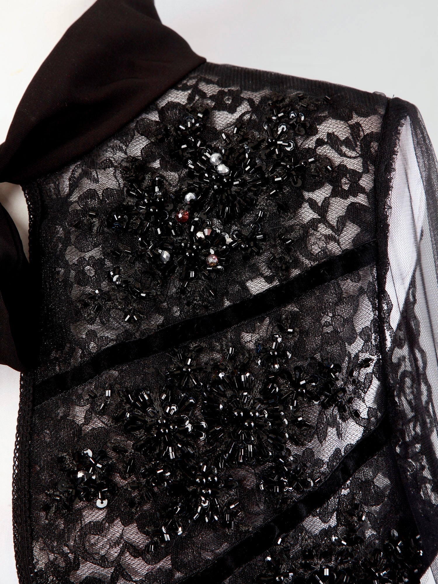 Embroidered Semi Sheer Large Tulle Sleeves Black Bolero Jacket - Mologoko Couture