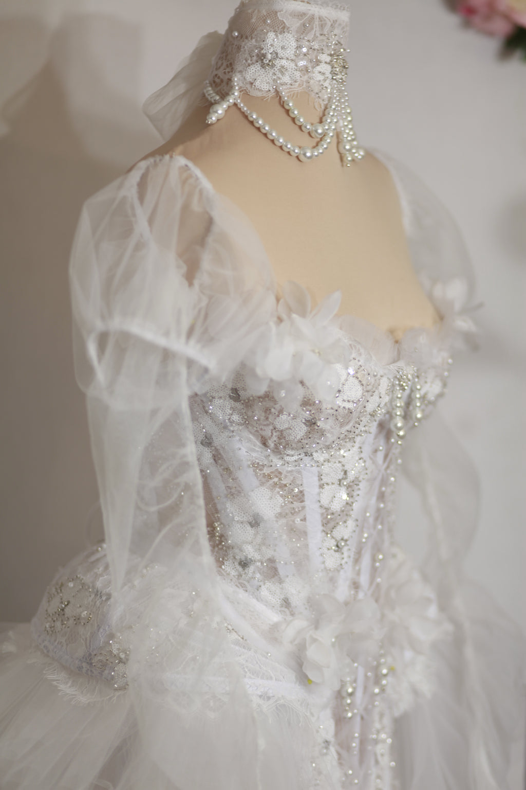 Baroque White Bridal Couture One-Of-A-Kind Gown Set - Mologoko Couture