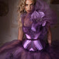 Purple Pink Rose Corset - Mologoko Couture