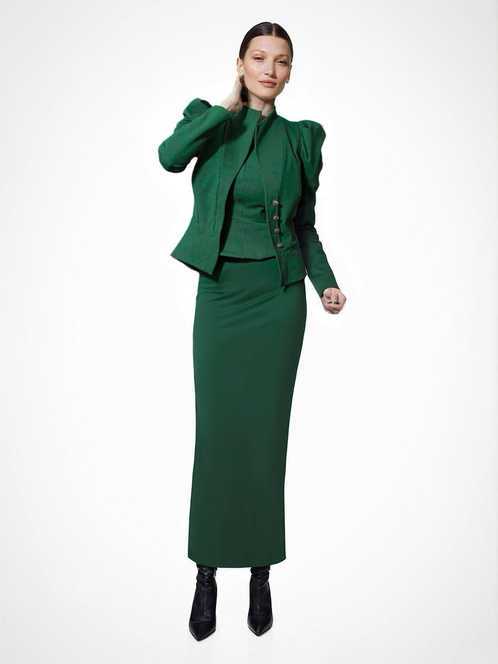 Heavy Knit Gadot Sleeves Jacket - Mologoko Couture