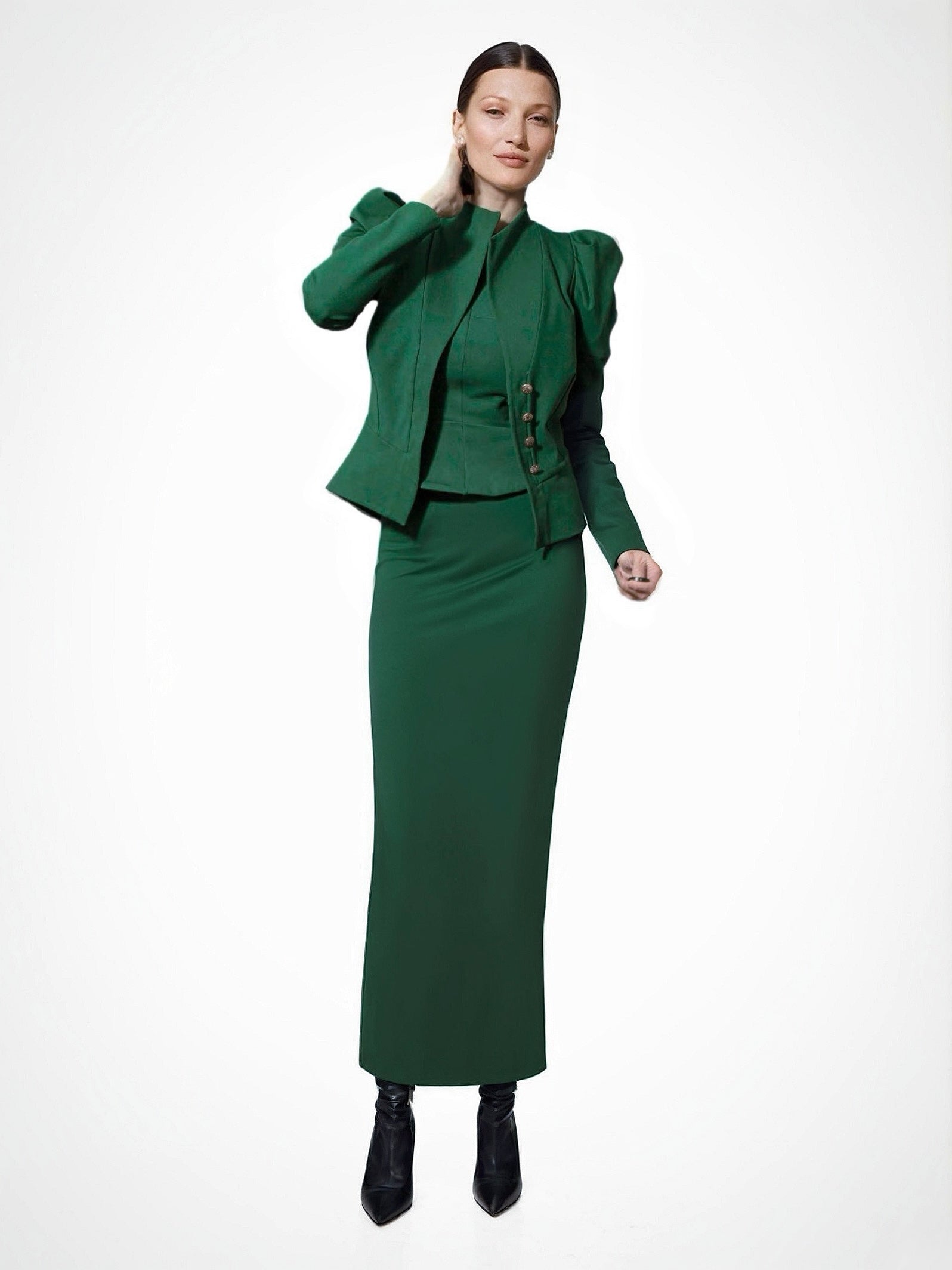 Heavy Knit Gadot Sleeves Jacket - Mologoko Couture