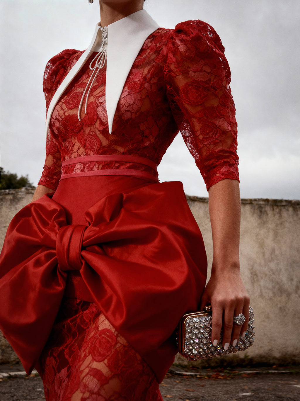 Big Bow Corseted Belt Mini Skirt