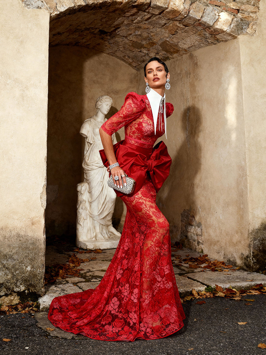 Large Removable Pointy Collar with Lacing