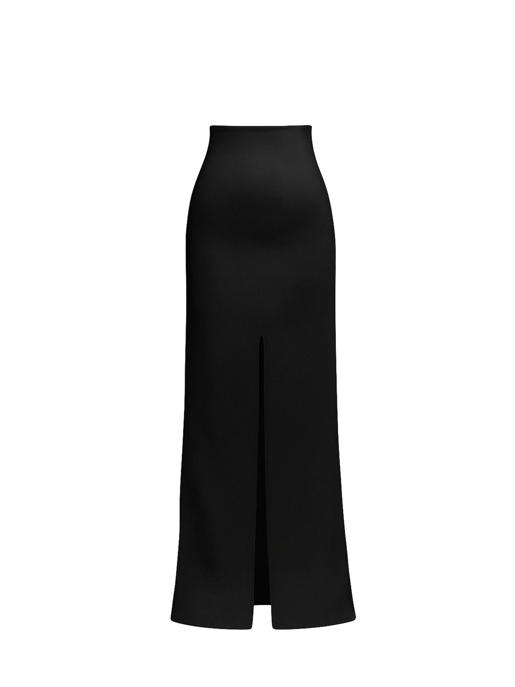 Base Evening Front Slit Taffeta Maxi Skirt