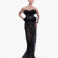 Black Swan Red Carpet Style Goth Gown Set - Mologoko Couture