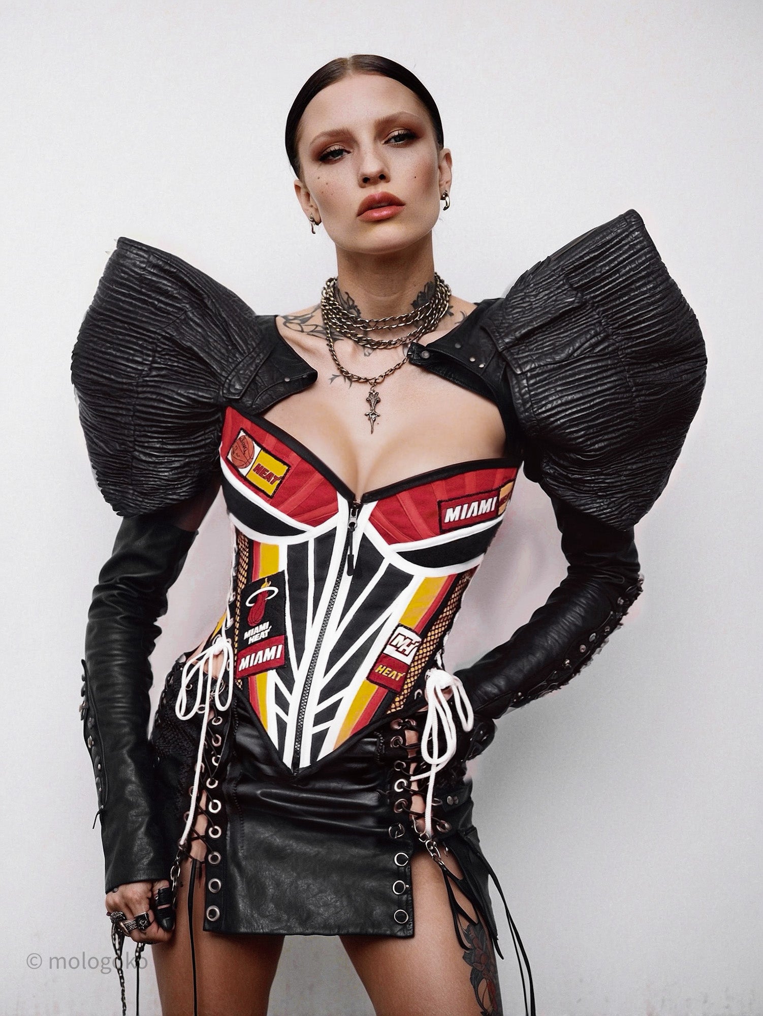 MIAMI HEAT Basketball Team Corset Bustier Top - Mologoko Couture