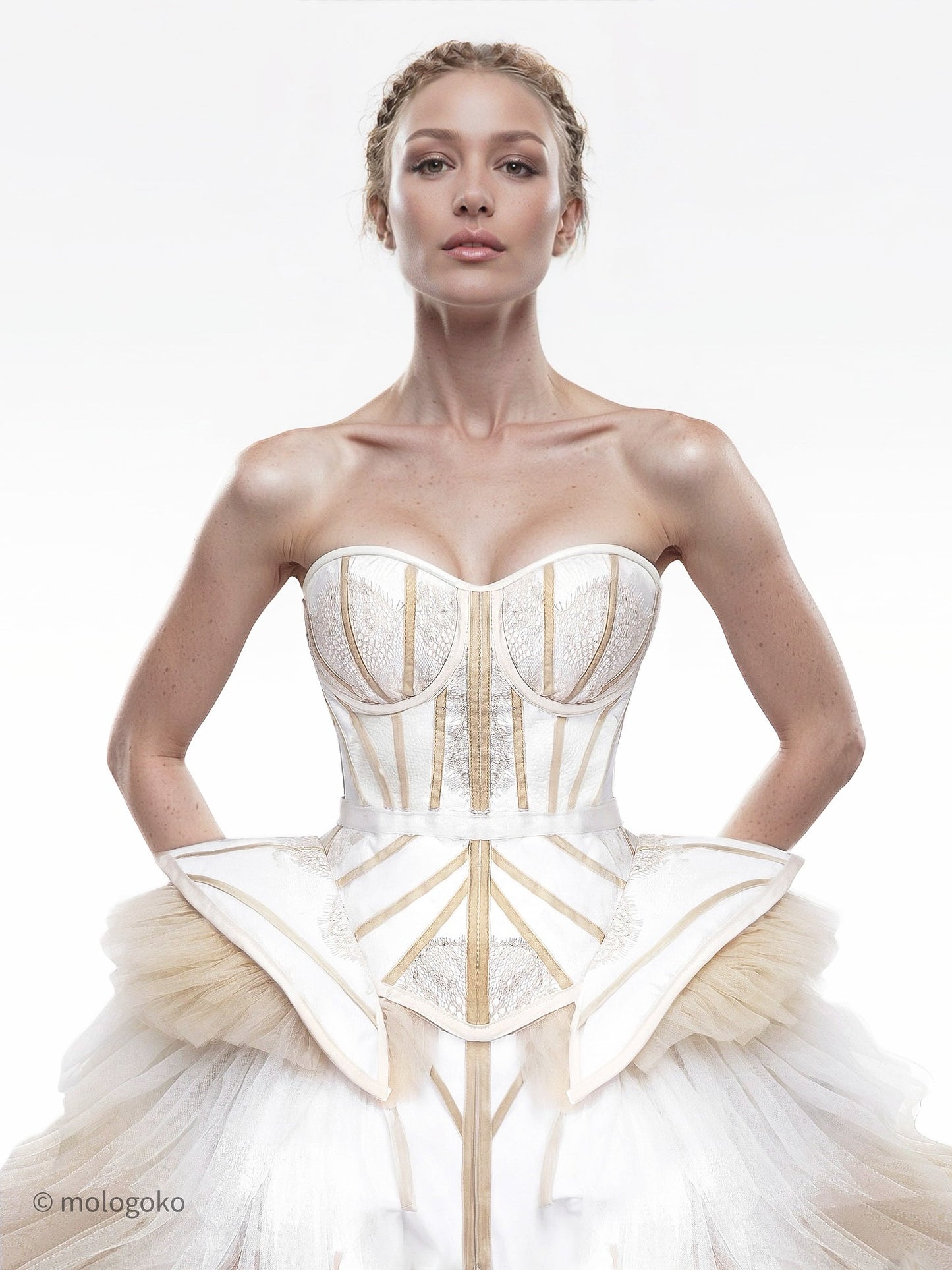 Chapel Window Corset White