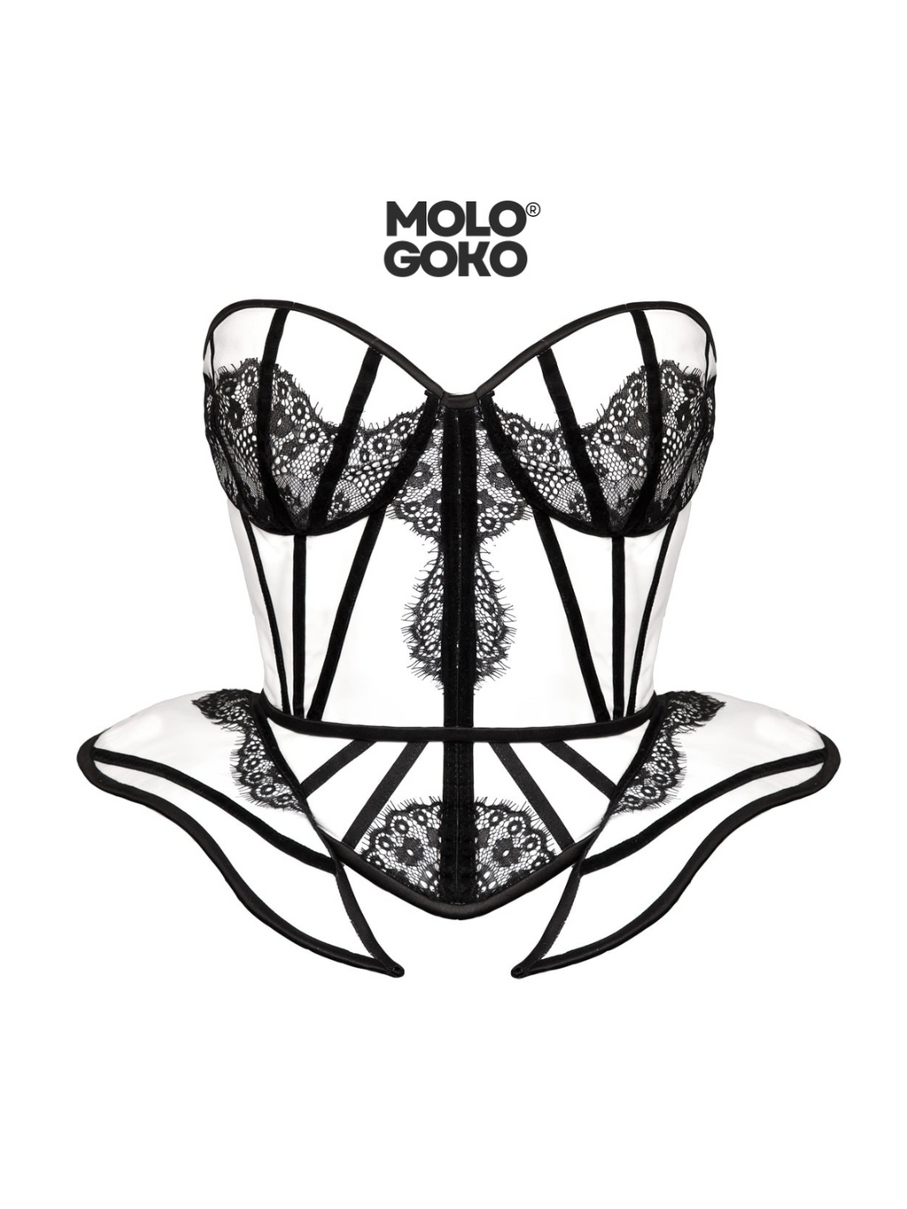 Chapel Window Corset White - Mologoko Couture