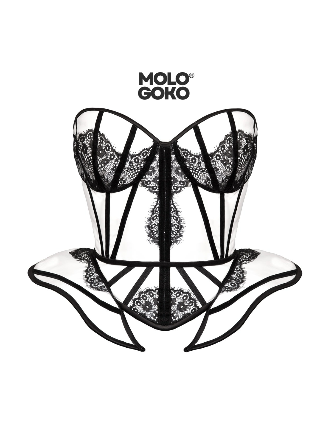 Chapel Window Corset White - Mologoko Couture