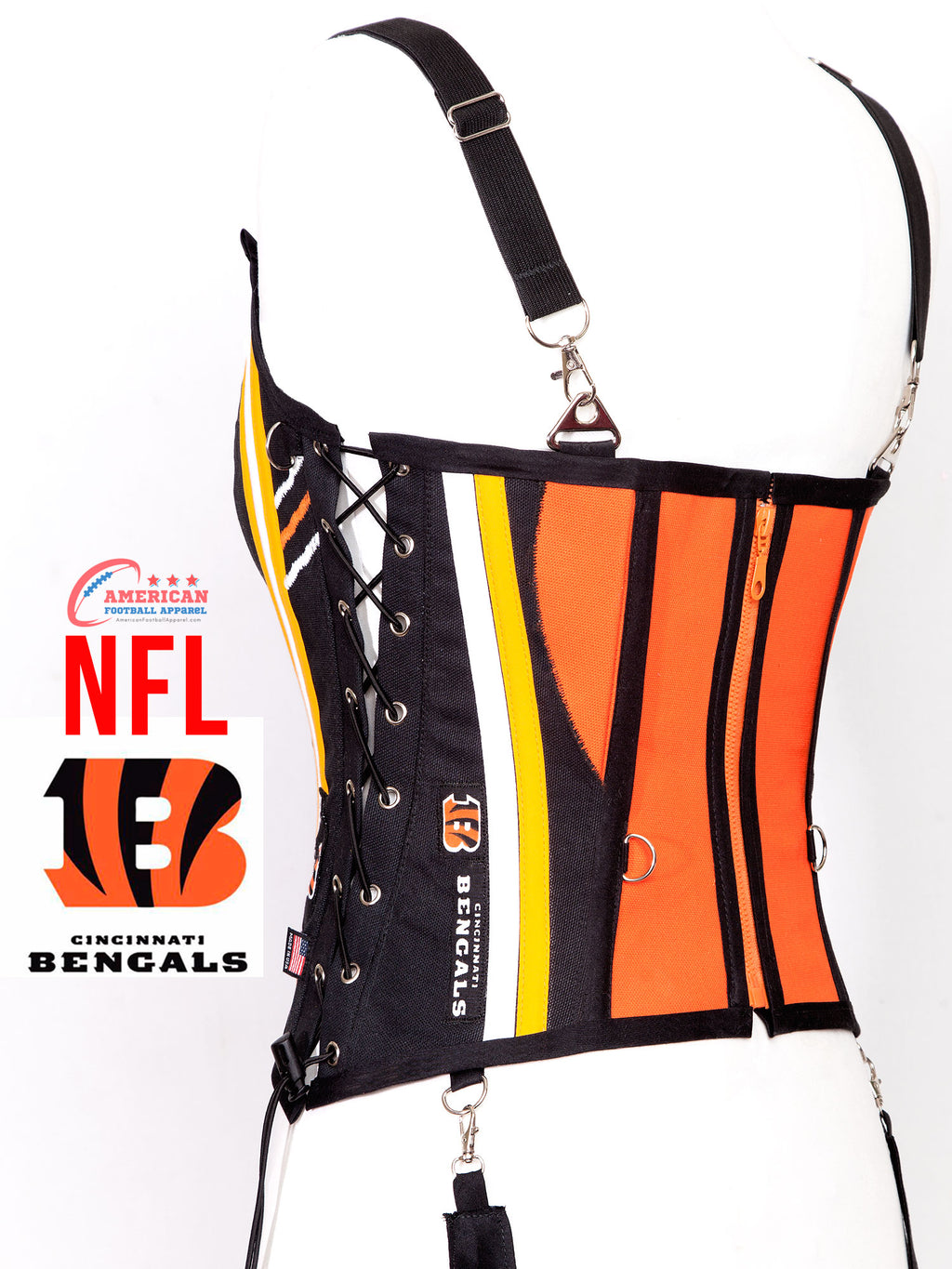Cincinnati Bengals Football Team Corset Bustier Top