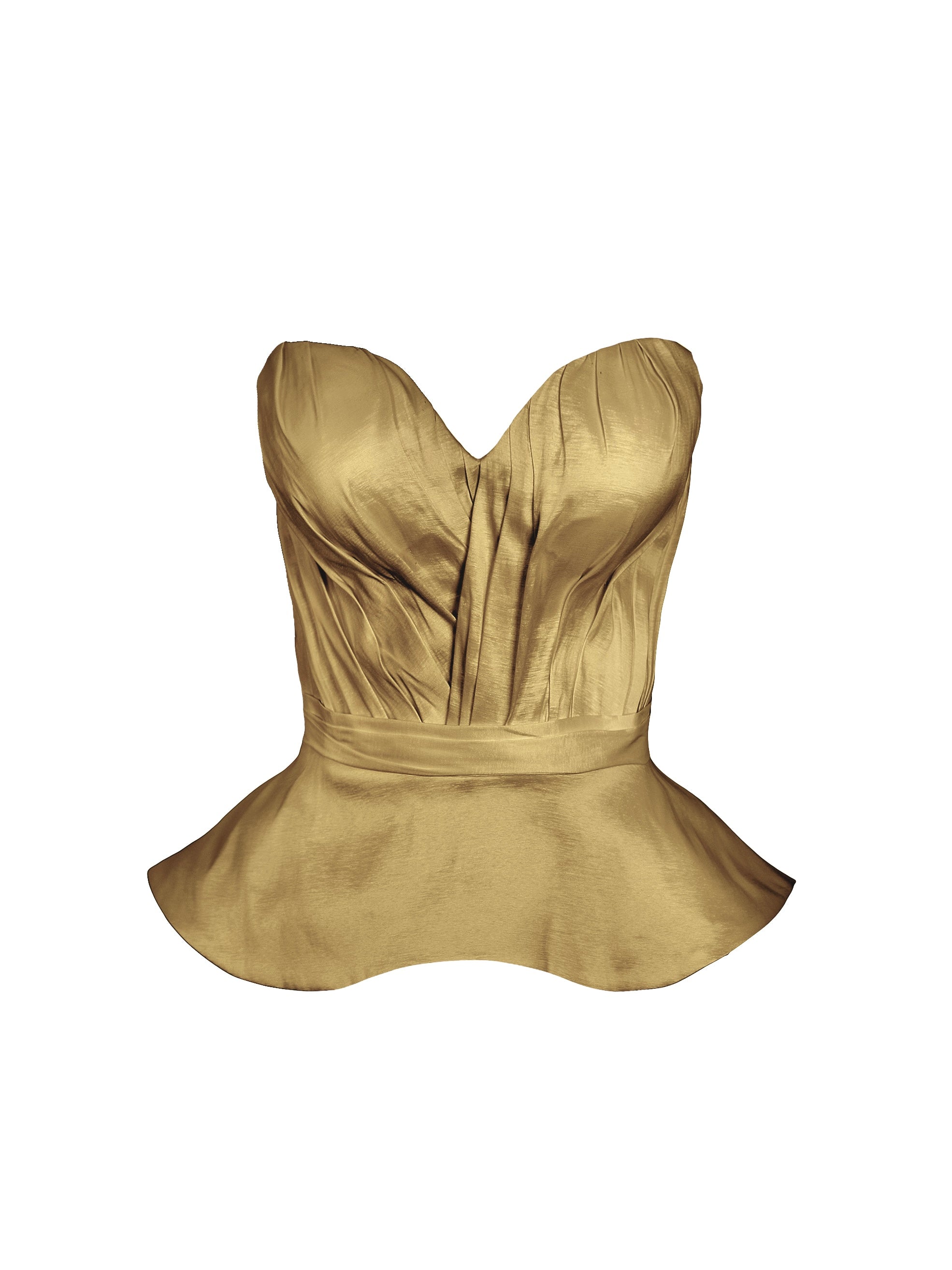 Base Draped Bodies Corset with Peplum - Mologoko Couture