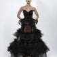 Femme En Noir Layered Tulle and Lace Maxi Skirt - Mologoko Couture