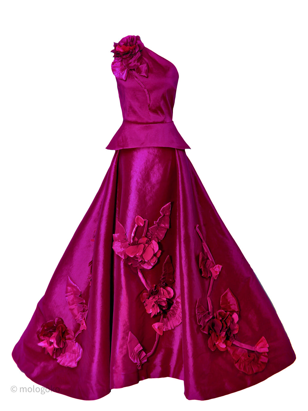 Viviana 3d Flowers Ball Gown Set - Mologoko Couture