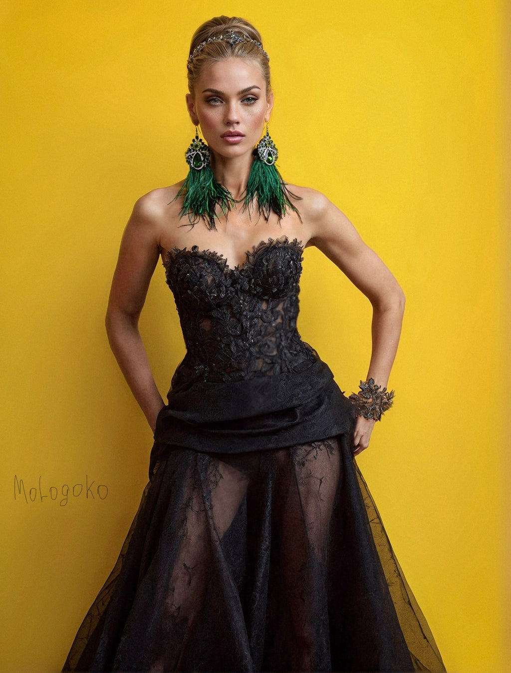 VIOLETA Dangle Statement Earrings - Mologoko Couture