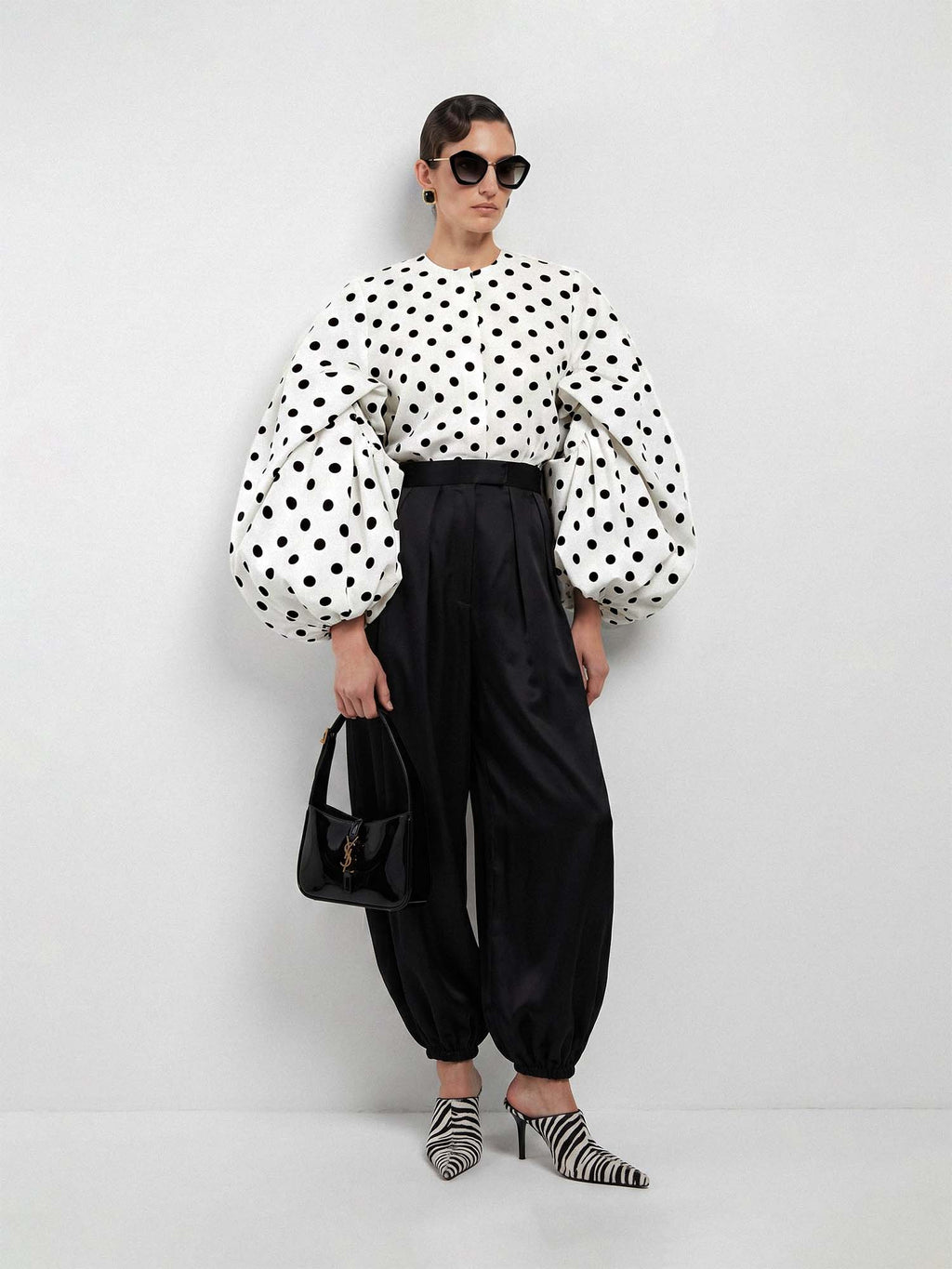 Ema Polka Dots Bubbles Sleeves Shirt