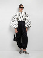 Ema Polka Dots Bubbles Sleeves Shirt