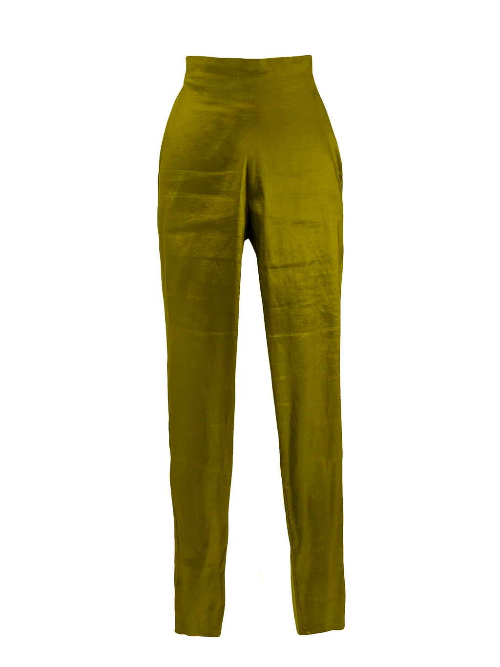 Base Stretch Taffeta Slim Cut Trousers - Mologoko Couture