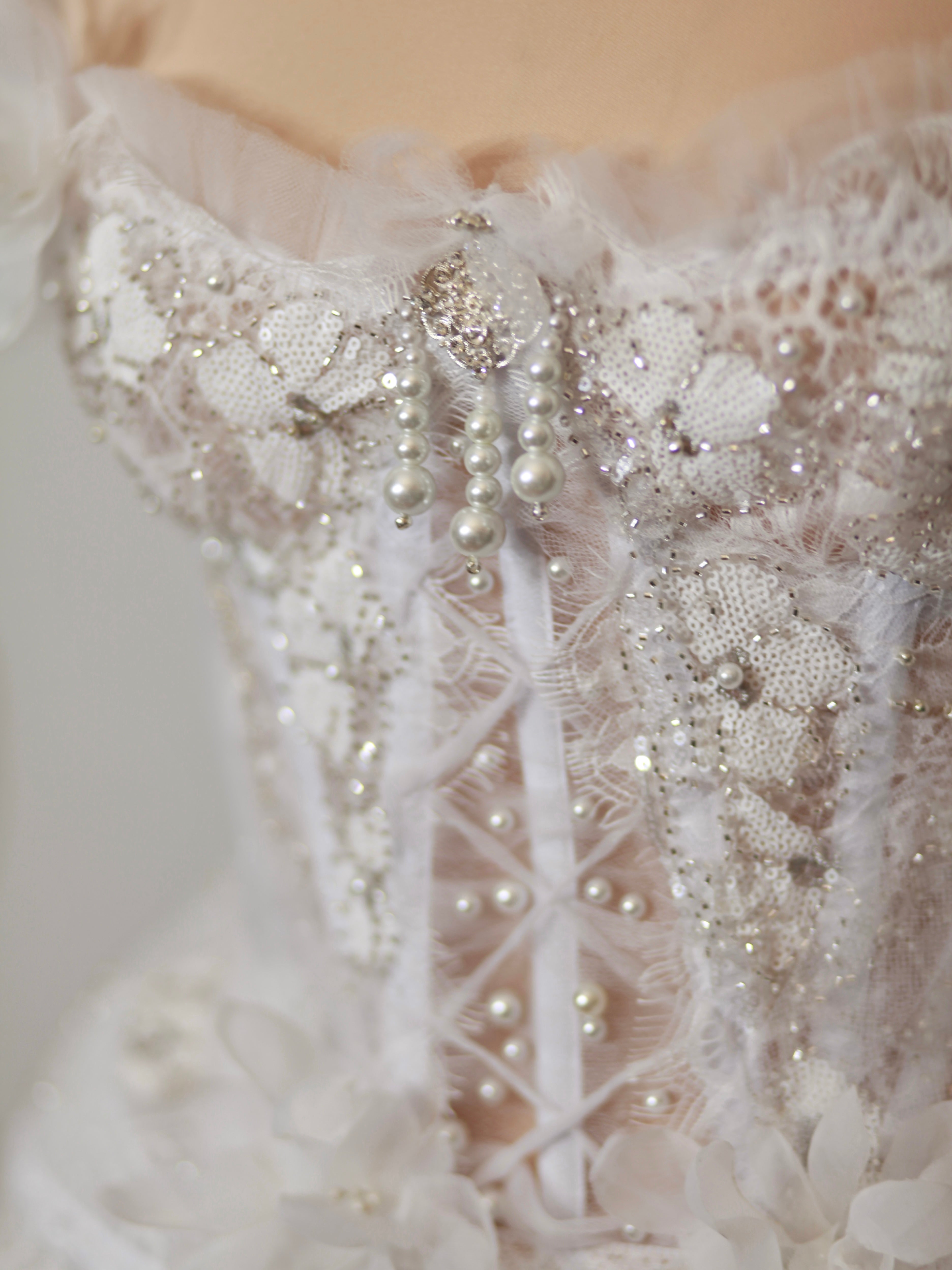 Baroque White Bridal Couture One-Of-A-Kind Gown Set - Mologoko Couture