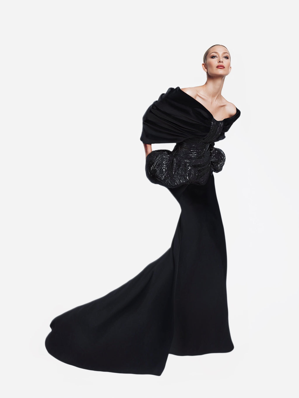 Gisele Gown 3-Part Set - custom made red carpet wedding dresses in USA