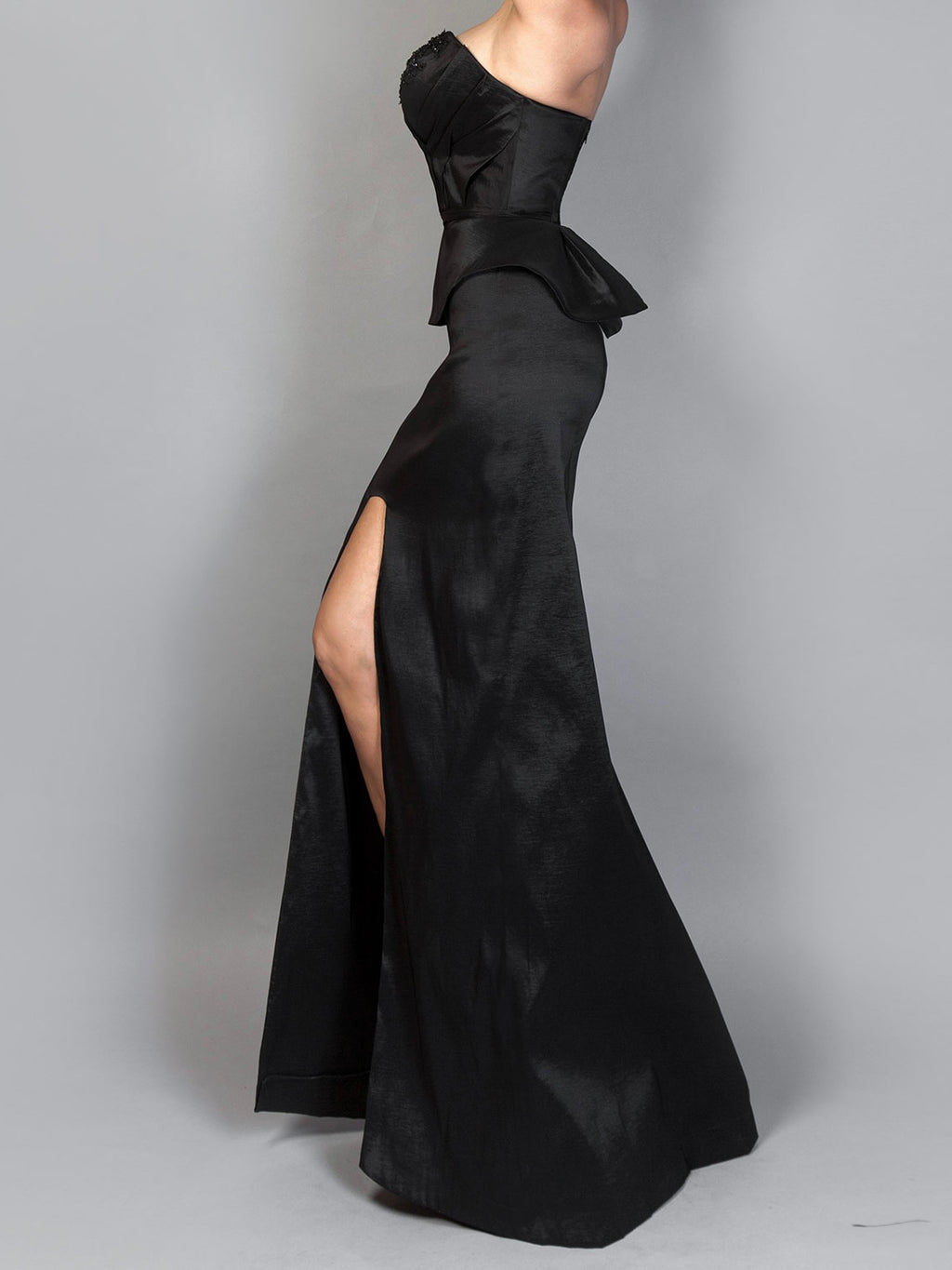 Base Draped Bodies Corset with Peplum - Mologoko Couture