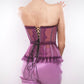 Purple Pink Rose Corset - Mologoko Couture