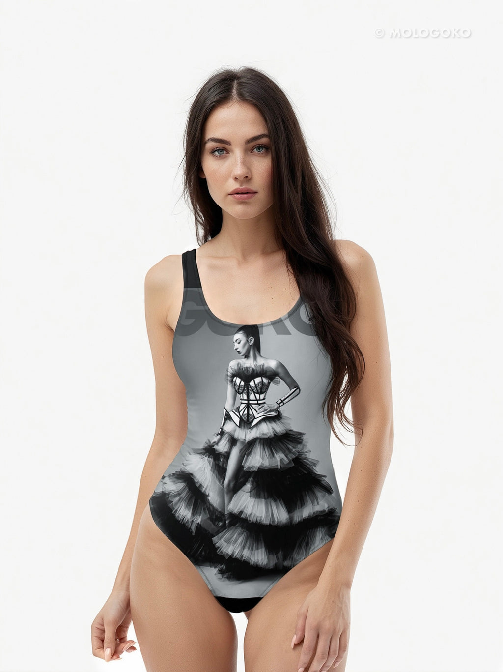 Chapel Window Photo One-Piece Swimsuit - Mologoko Couture