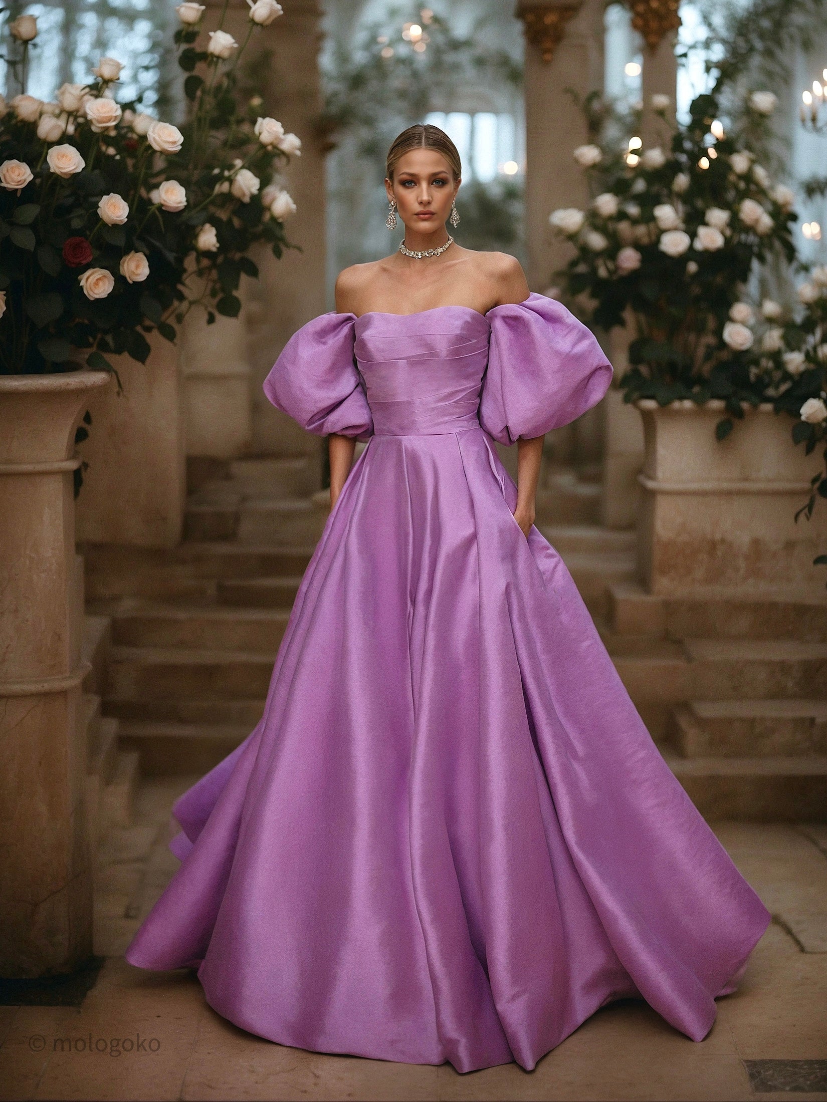 DIANA Ball Gown 3 PART ASSEMBLY - Mologoko Couture