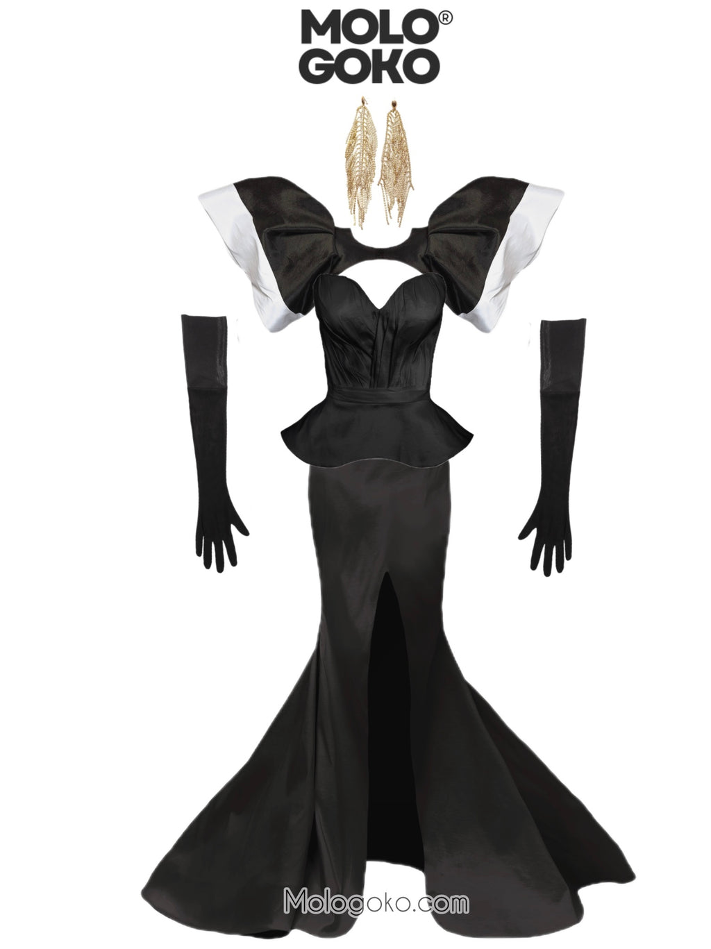 Base Draped Bodies Corset with Peplum - Mologoko Couture