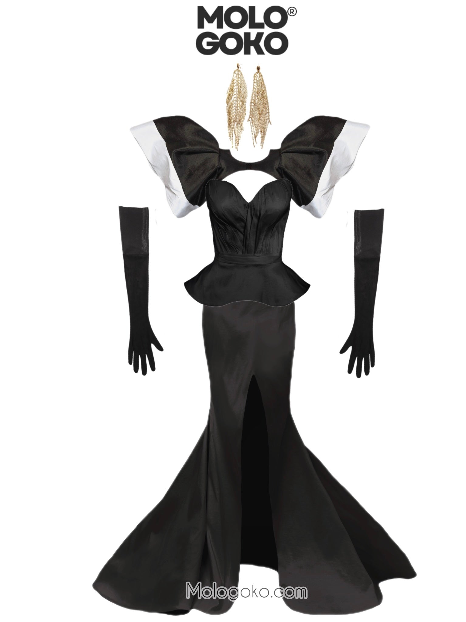 Base Draped Bodies Corset with Peplum - Mologoko Couture
