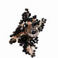Black and Gold Gothic Large Hand Beaded Ring - Mologoko Couture