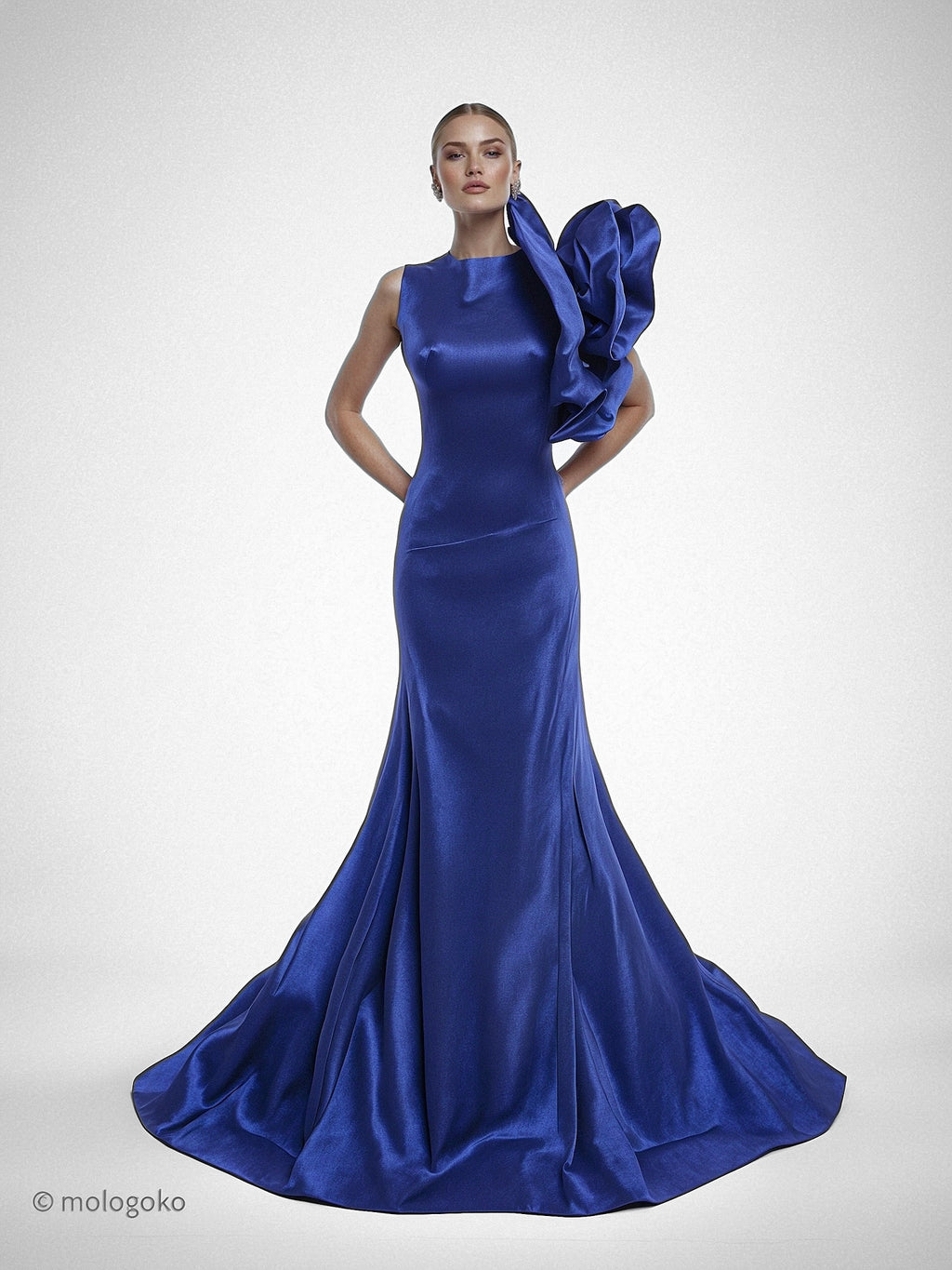Royal Blue Veronica Gown - Mologoko Couture