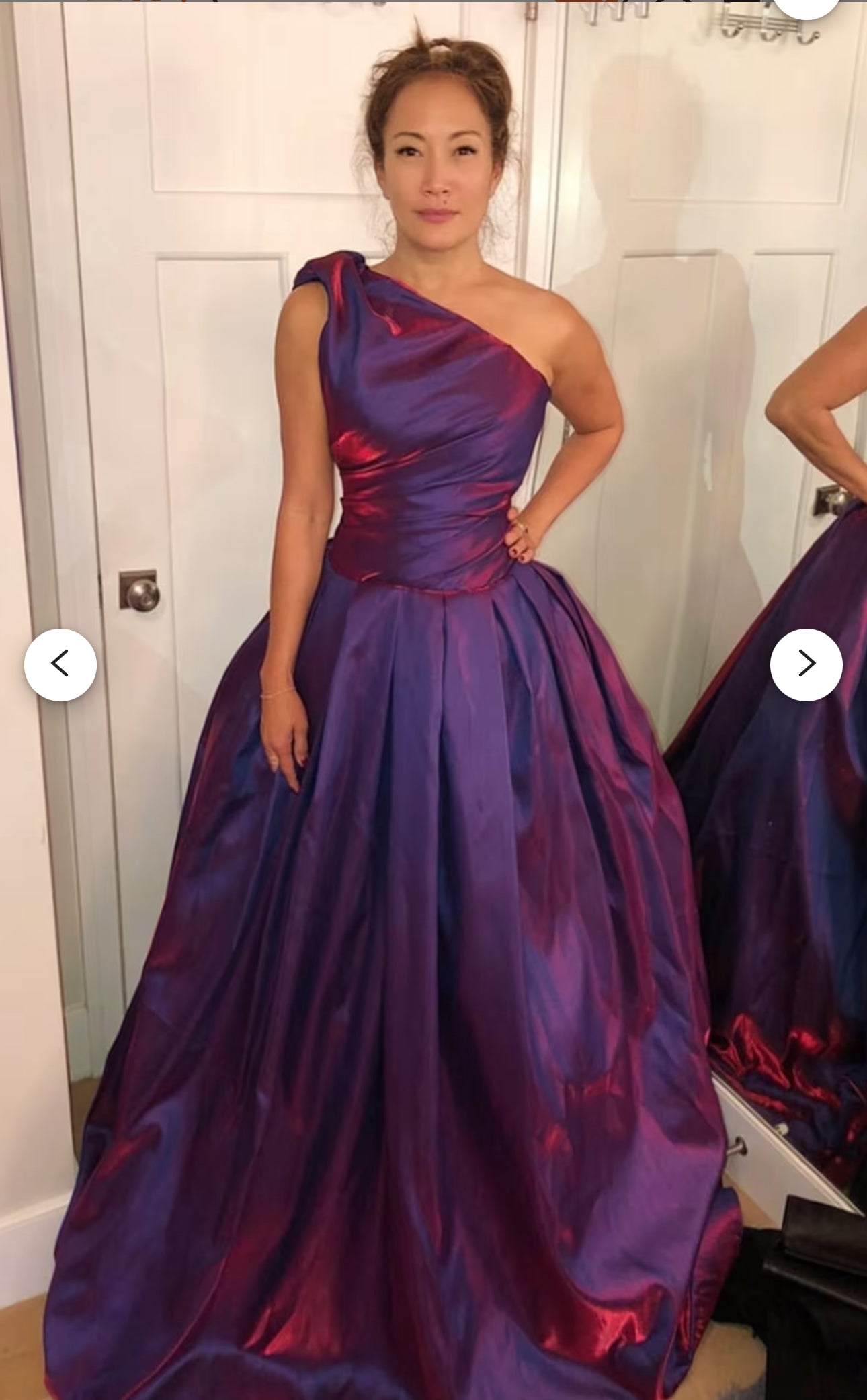 Purple and Pink Two-toned taffeta one of a kind gown - Mologoko Couture