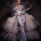 White Swan Red Carpet Style Wedding Corseted Gown Set