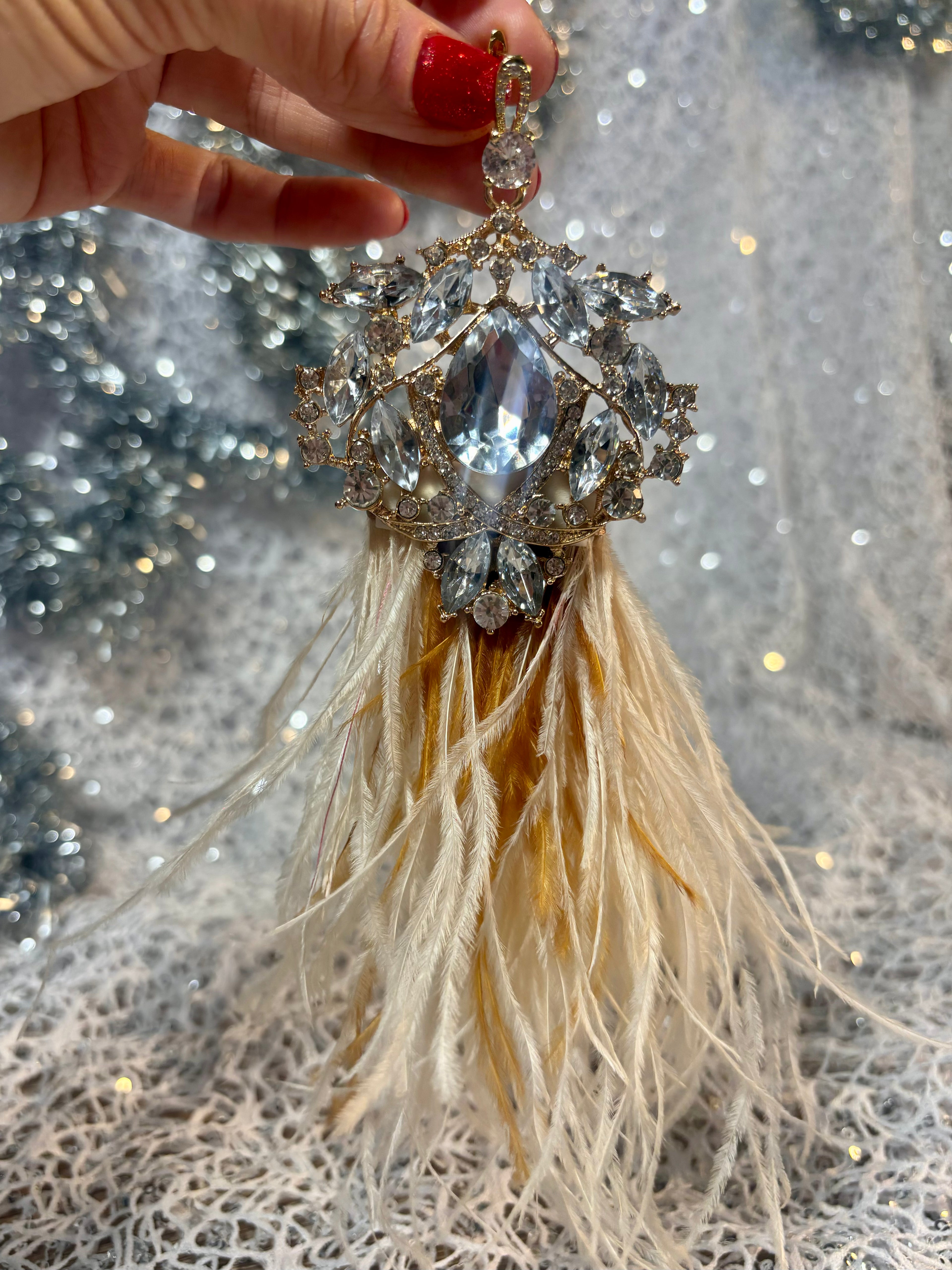 Merry Gold Extra Large Dangle Statement Earrings - Mologoko Couture