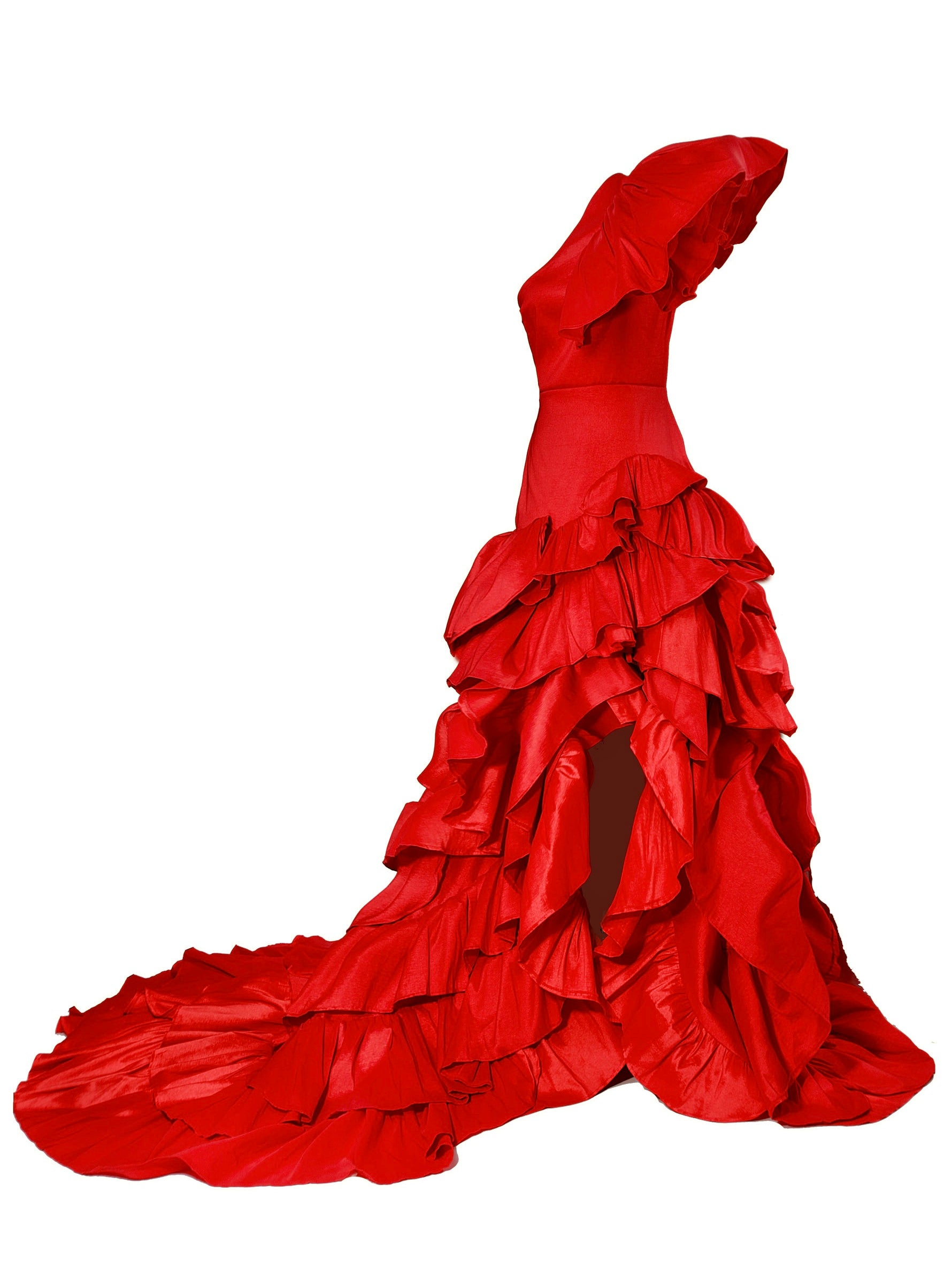 Marigold Sea Of Ruffles Gown - Mologoko Couture