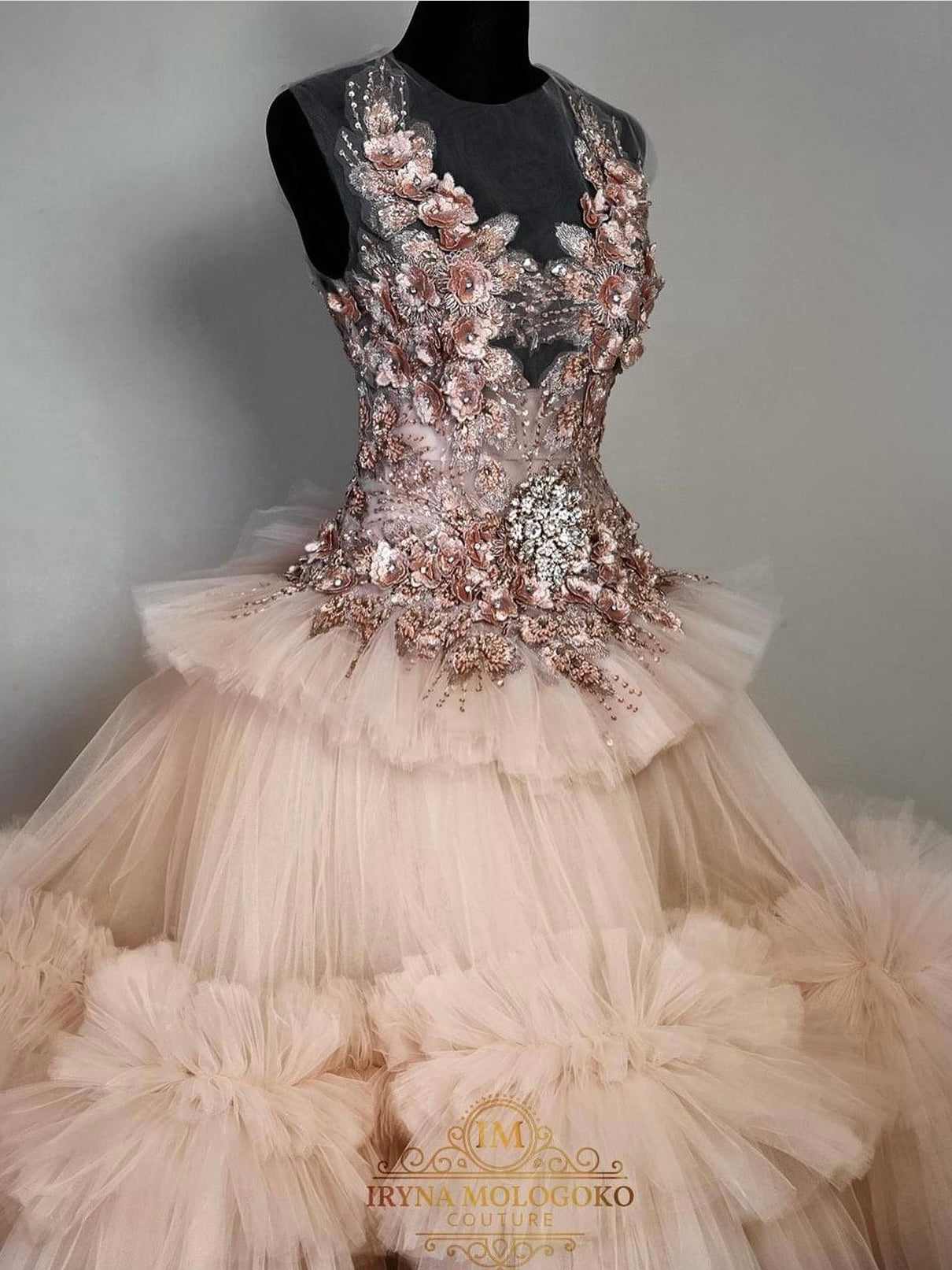 Golden Bridal Couture One-Of-A-Kind Top - Mologoko Couture