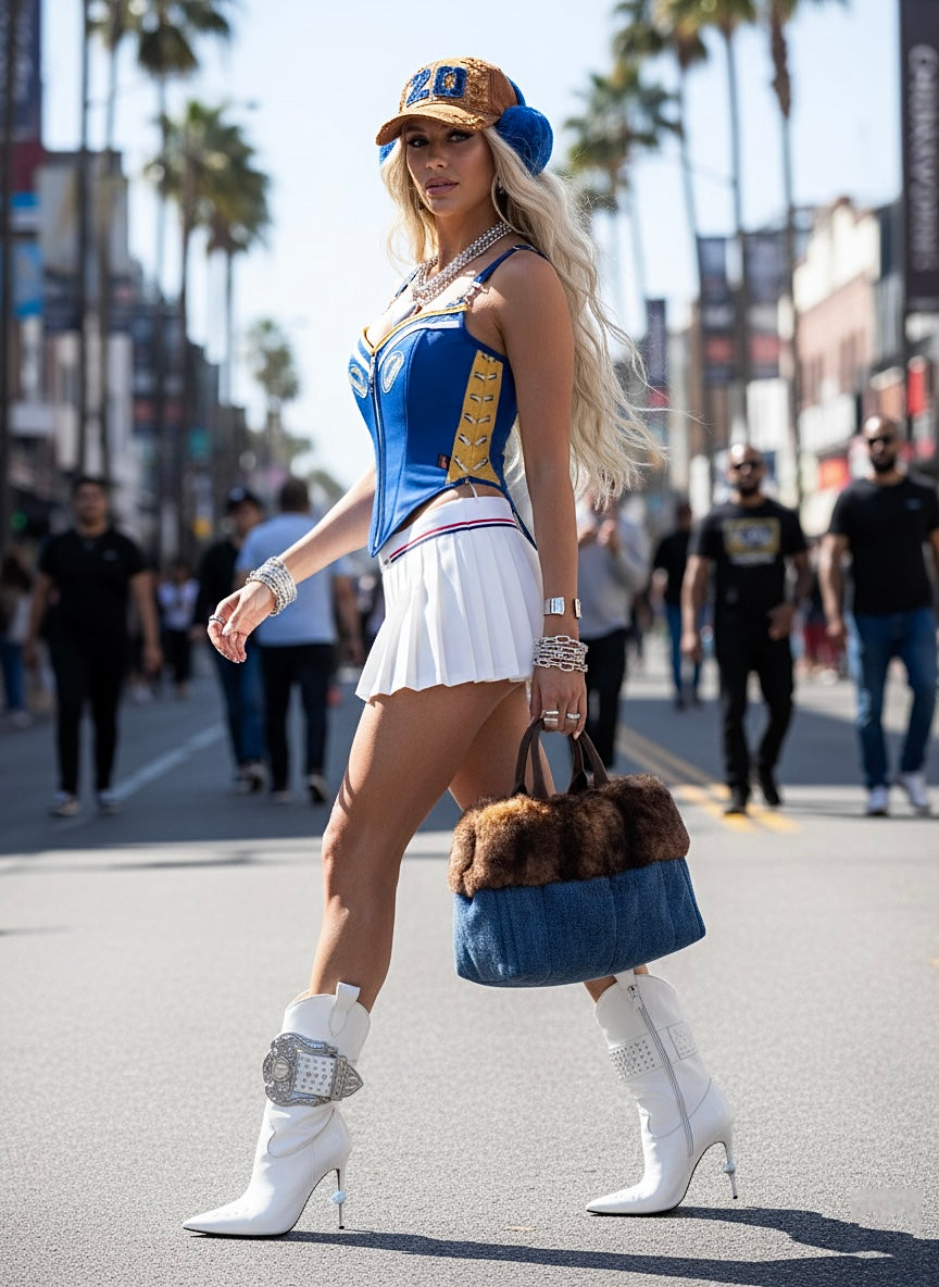 Los Angeles Charges Football Team Corset Top