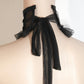 Black Tulle Flower Choker - Mologoko Couture