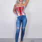 Washington Capitals Hockey Team Corset Bustier Top - Mologoko Couture